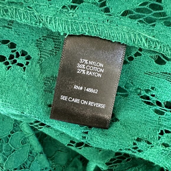 Torrid Floral Lace Trench Coat Duster Cardigan Size 4 / 4X Kelley Green Jacket - Picture 14 of 16